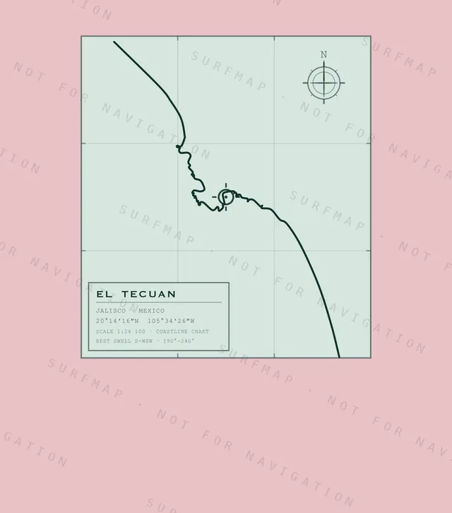 El Tecuan chart, the full artwork printed on the back