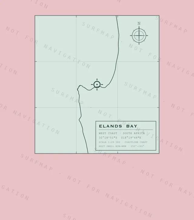 Elands Bay chart, the full artwork printed on the back