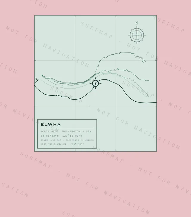 Elwha chart, the full artwork printed on the back