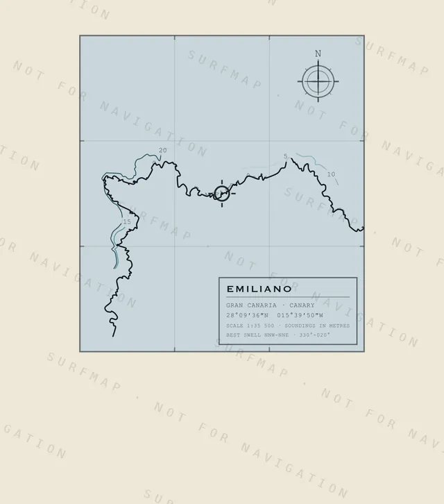 Emiliano chart, the full artwork printed on the back