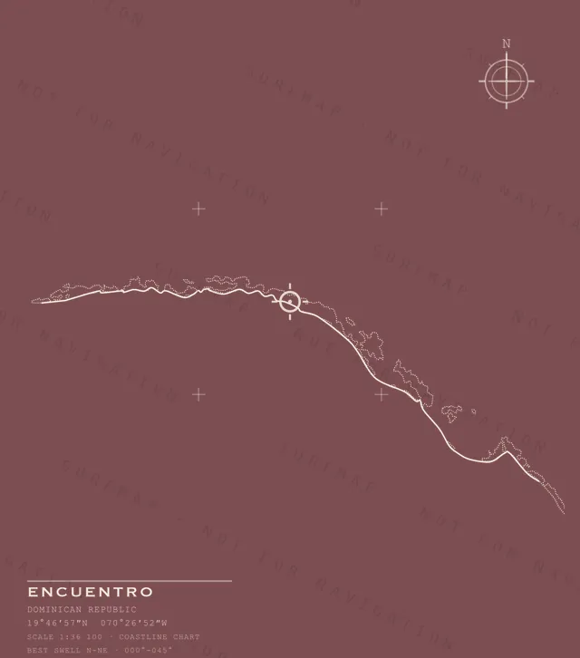 Encuentro chart, the full artwork printed on the back