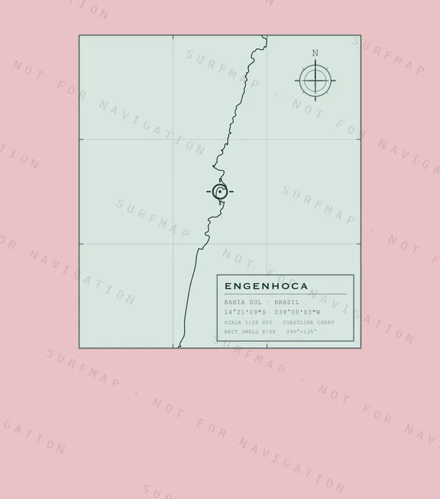 Engenhoca chart, the full artwork printed on the back