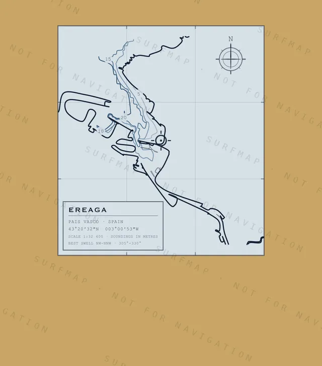 Ereaga chart, the full artwork printed on the back