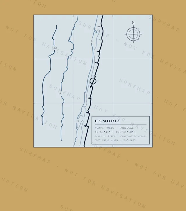 Esmoriz chart, the full artwork printed on the back
