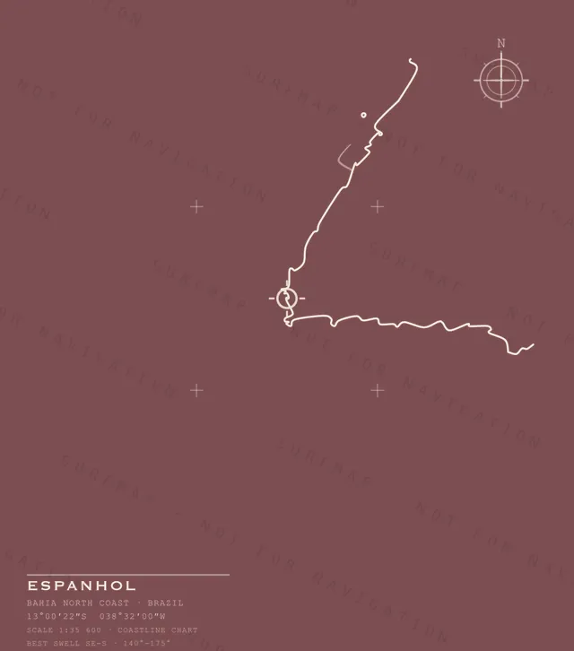 Espanhol chart, the full artwork printed on the back