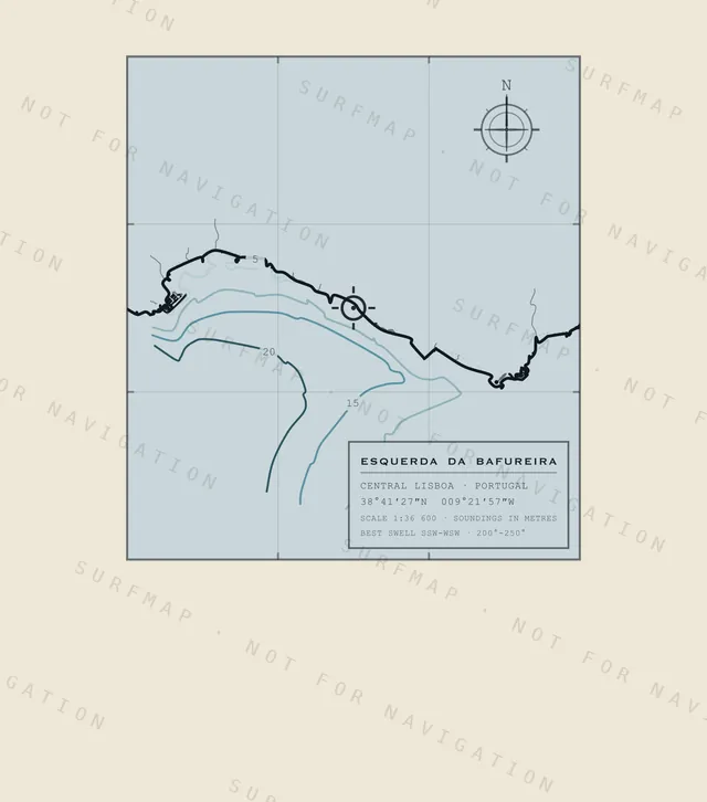 Esquerda da Bafureira chart, the full artwork printed on the back