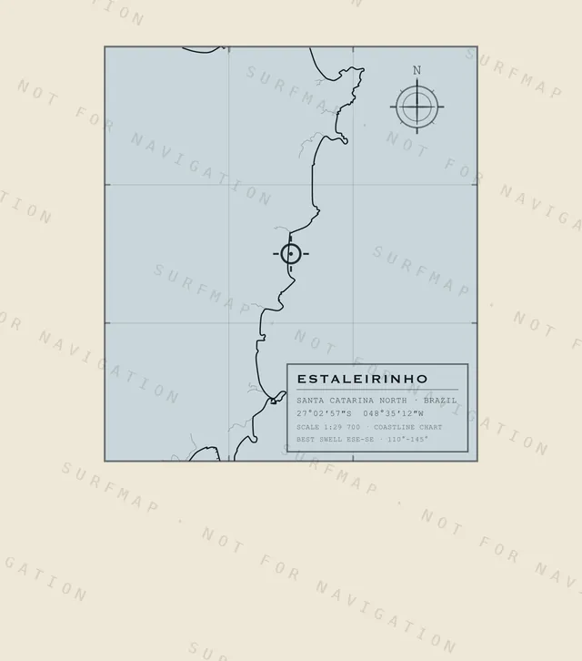 Estaleirinho chart, the full artwork printed on the back