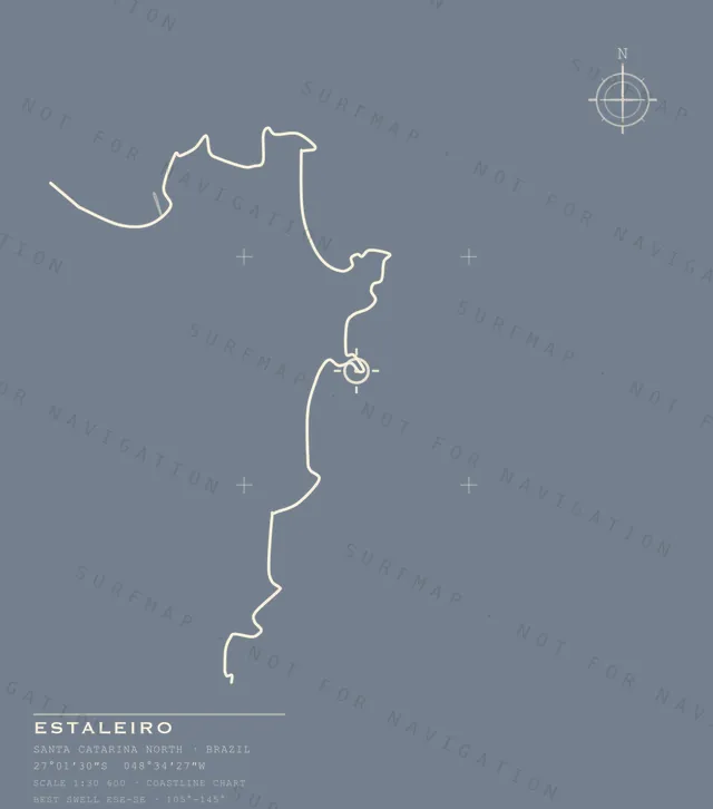 Estaleiro chart, the full artwork printed on the back