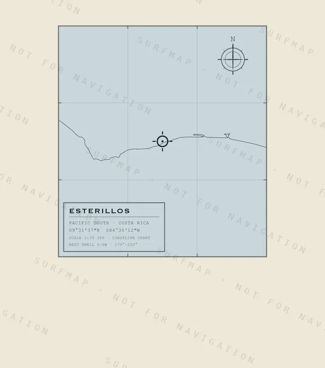 Esterillos chart, the full artwork printed on the back
