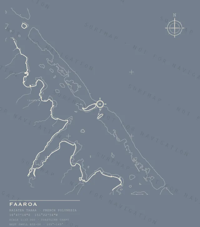 Faaroa chart, the full artwork printed on the back