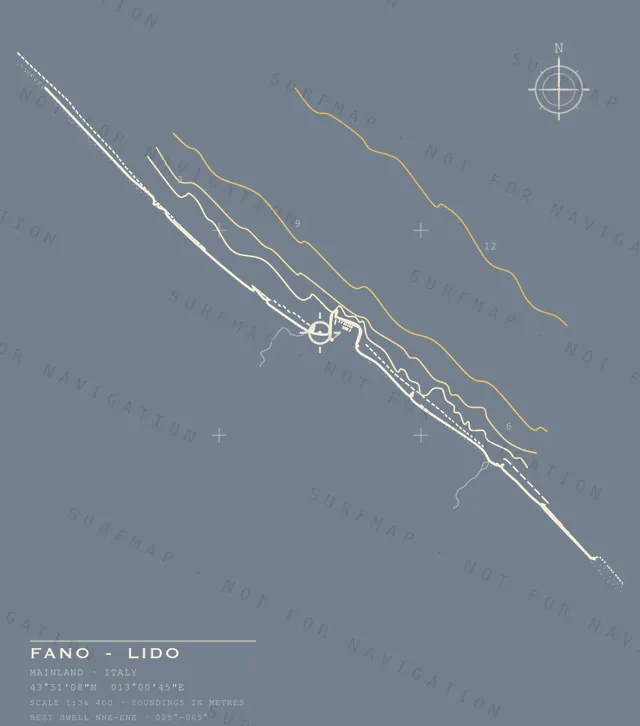 Fano - Lido chart, the full artwork printed on the back