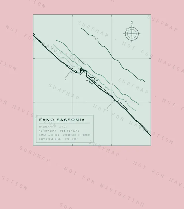 Fano-Sassonia chart, the full artwork printed on the back