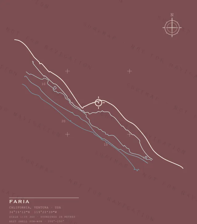 Faria chart, the full artwork printed on the back