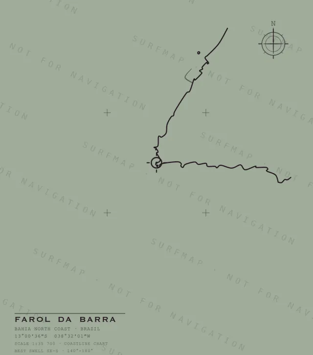 Farol da Barra chart, the full artwork printed on the back