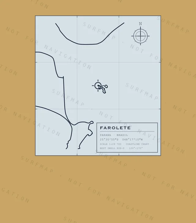 Farolete chart, the full artwork printed on the back