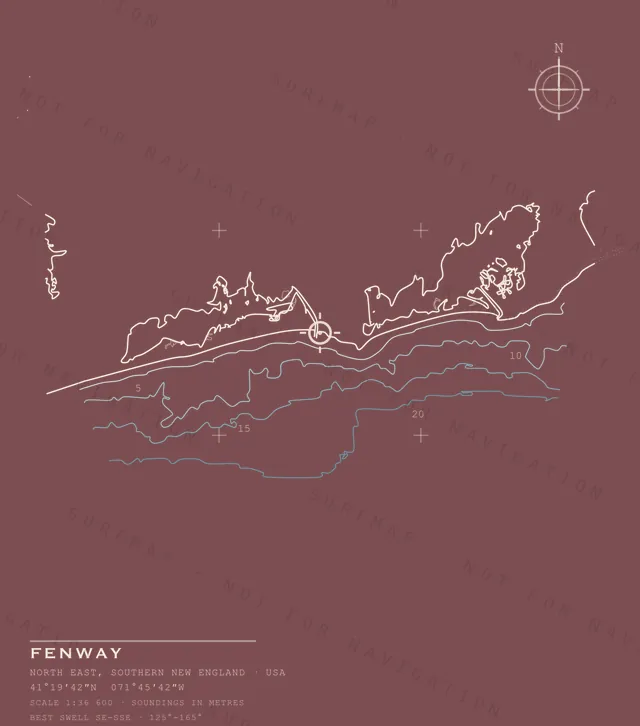 Fenway chart, the full artwork printed on the back