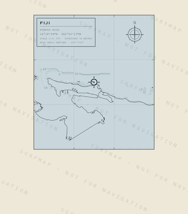 Fiji chart, the full artwork printed on the back