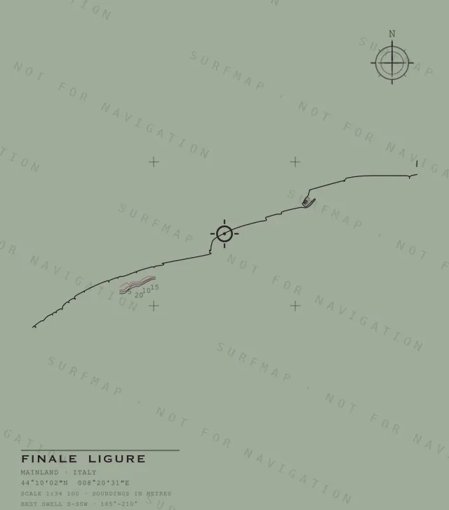 Finale Ligure chart, the full artwork printed on the back