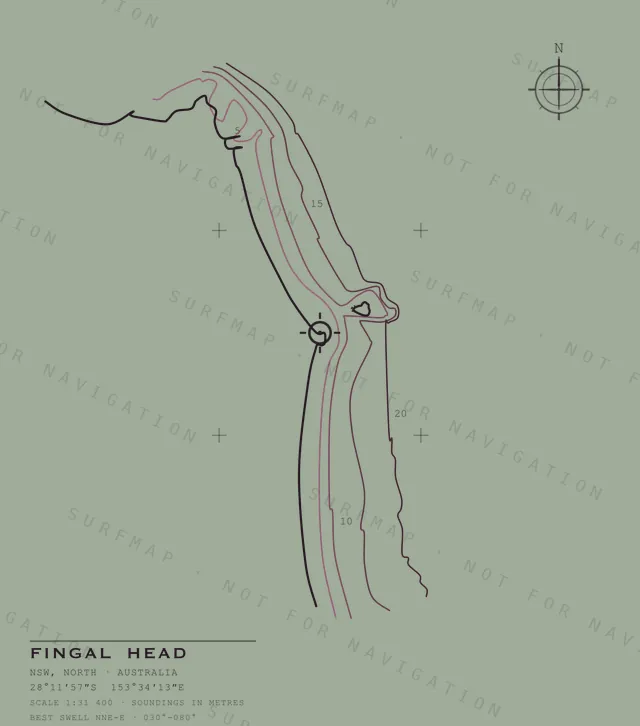 Fingal Head chart, the full artwork printed on the back