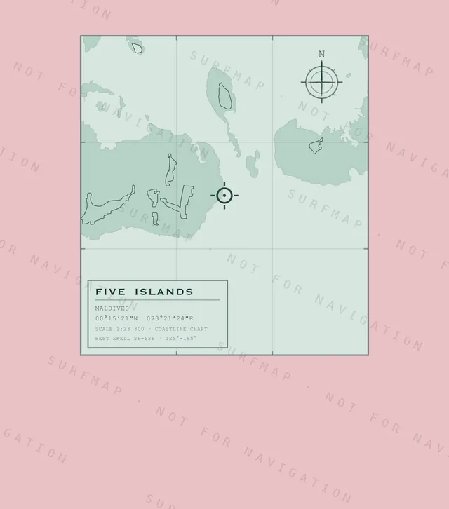 Five Islands chart, the full artwork printed on the back