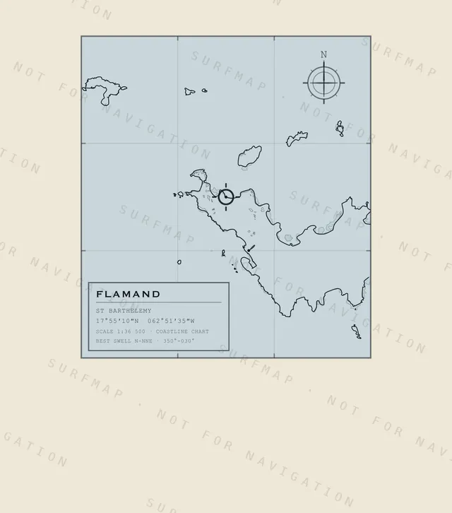 Flamand chart, the full artwork printed on the back
