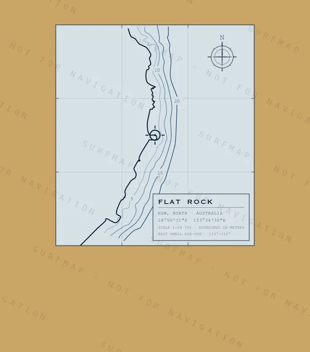 Flat Rock chart, the full artwork printed on the back