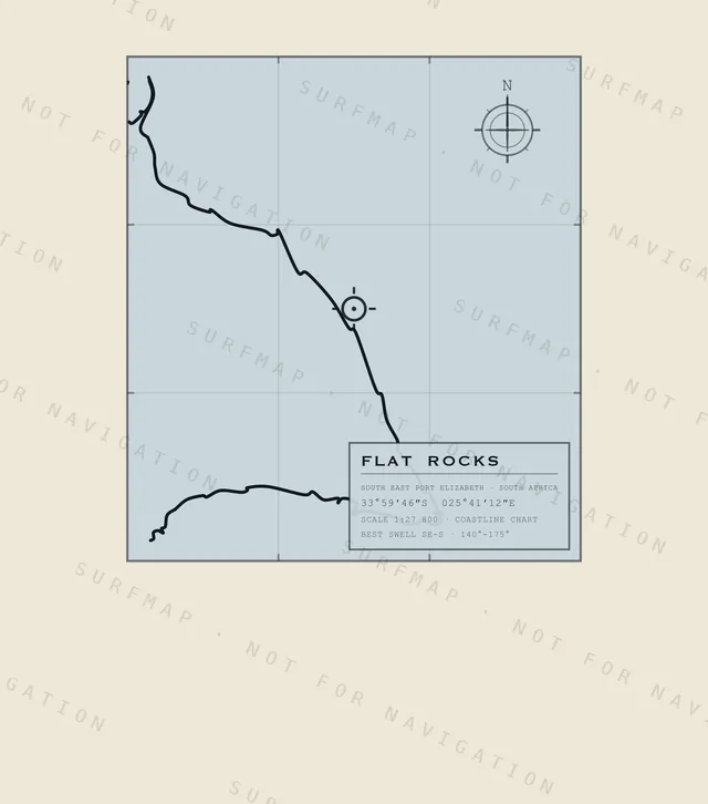 Flat Rocks chart, the full artwork printed on the back