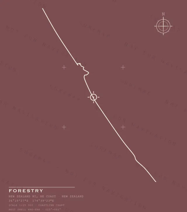 Forestry chart, the full artwork printed on the back