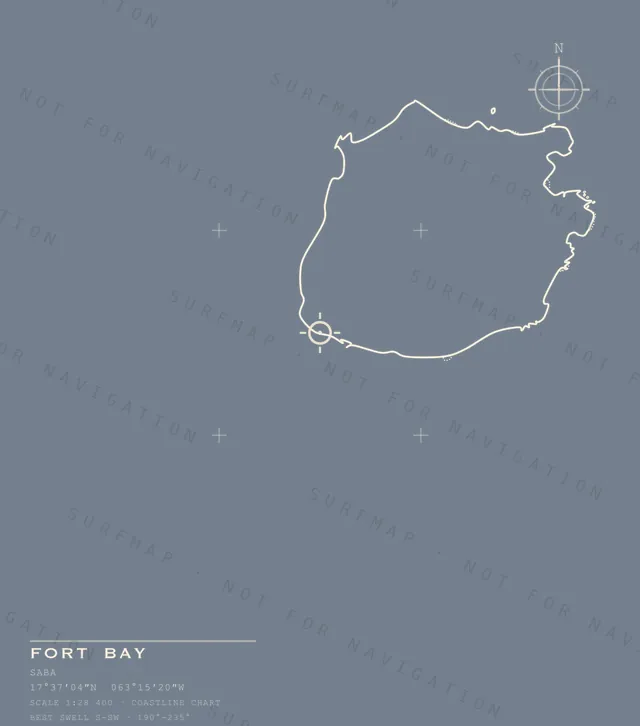 Fort Bay chart, the full artwork printed on the back