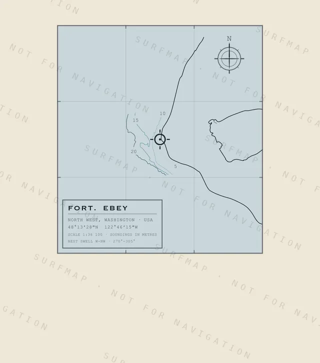 Fort. Ebey chart, the full artwork printed on the back