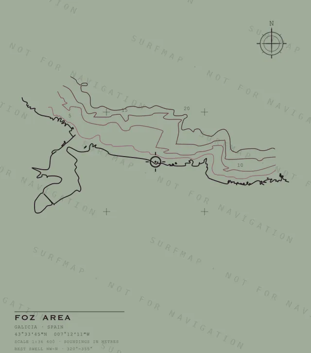 Foz Area chart, the full artwork printed on the back