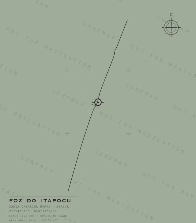 Foz do Itapocu chart, the full artwork printed on the back