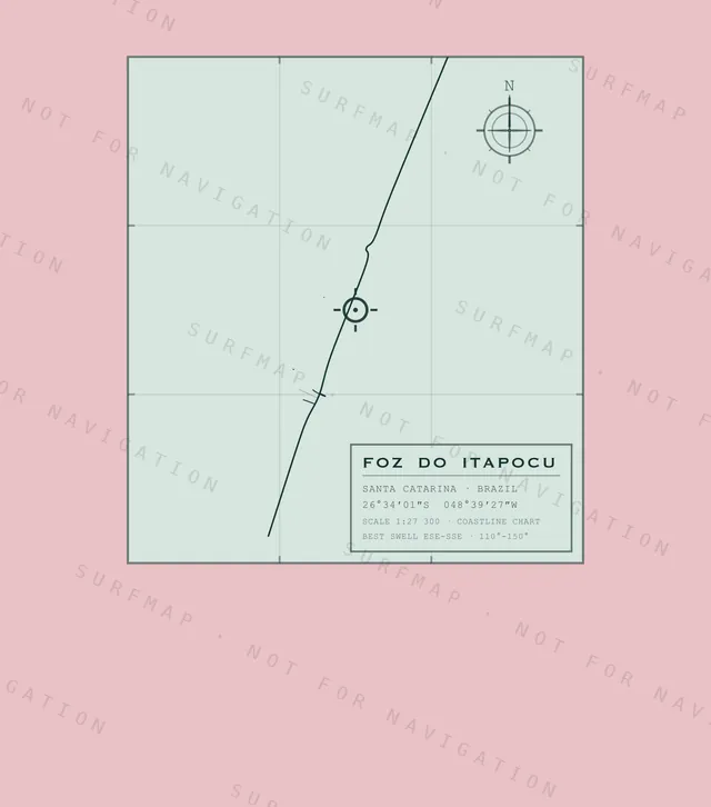 Foz do Itapocu chart, the full artwork printed on the back