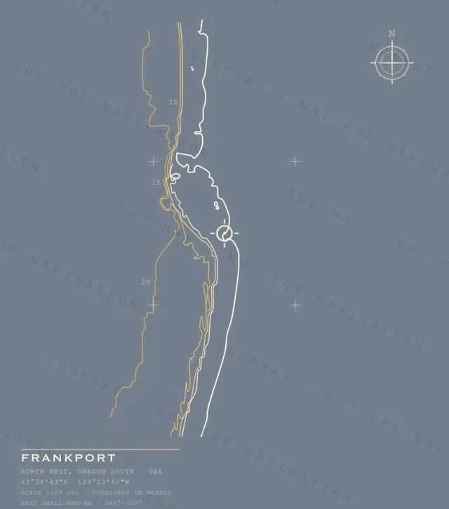 Frankport chart, the full artwork printed on the back