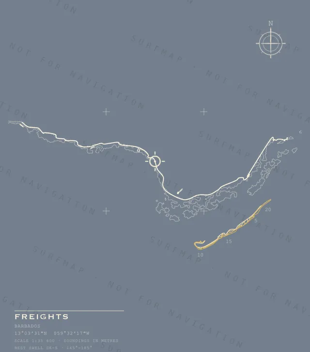 Freights chart, the full artwork printed on the back