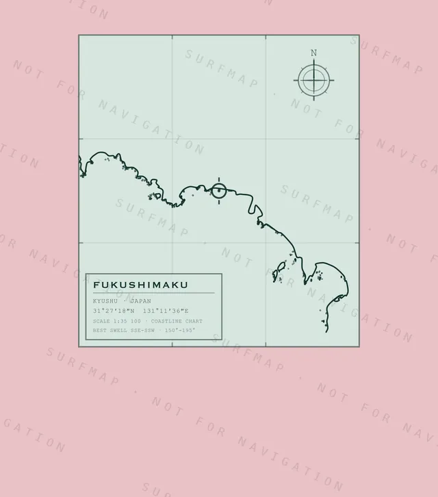 Fukushimaku chart, the full artwork printed on the back