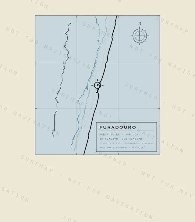 Furadouro chart, the full artwork printed on the back