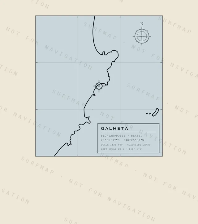 Galheta chart, the full artwork printed on the back