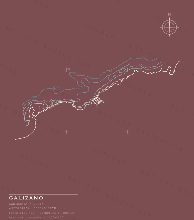 Galizano chart, the full artwork printed on the back