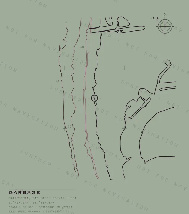 Garbage chart, the full artwork printed on the back