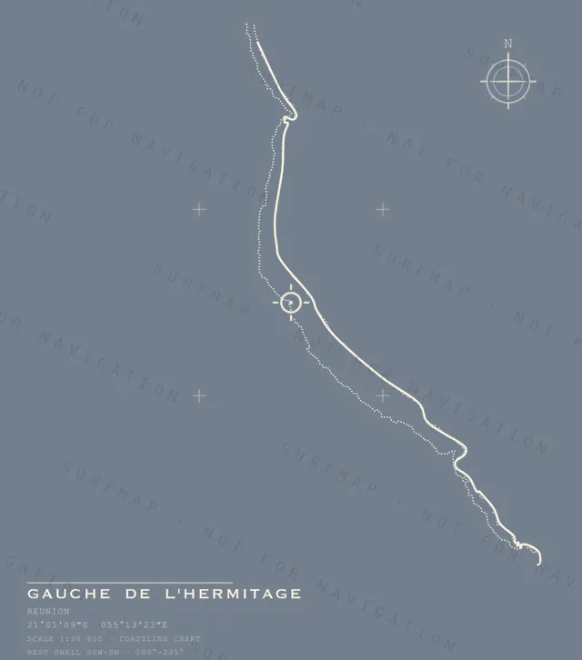 Gauche de l'Hermitage chart, the full artwork printed on the back