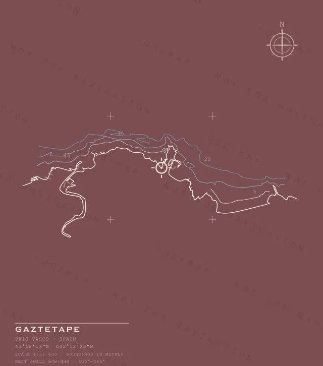 Gaztetape chart, the full artwork printed on the back