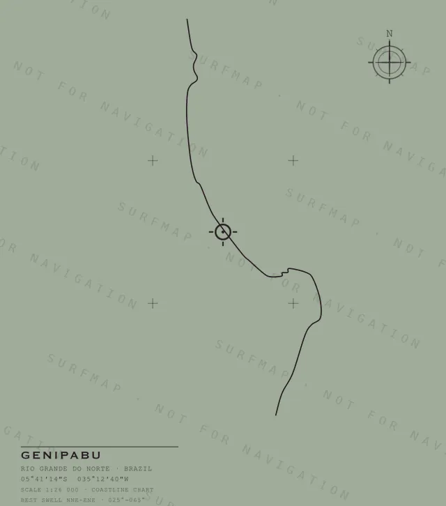 Genipabu chart, the full artwork printed on the back