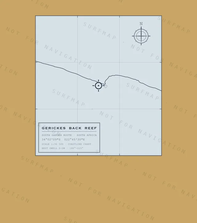 Gerickes Back Reef chart, the full artwork printed on the back