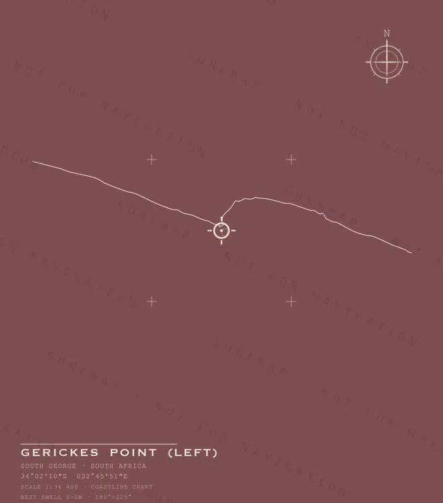 Gerickes Point (Left) chart, the full artwork printed on the back