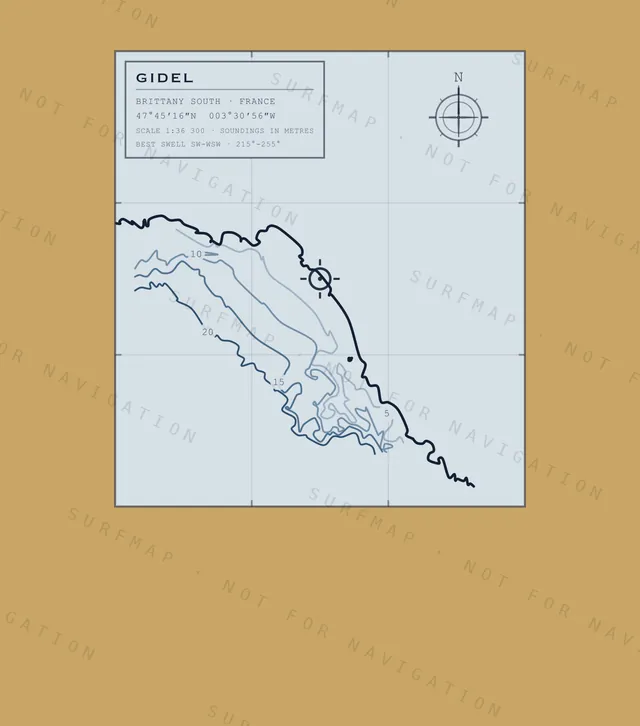Gidel chart, the full artwork printed on the back