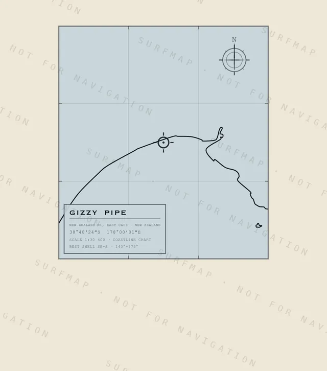 Gizzy Pipe chart, the full artwork printed on the back