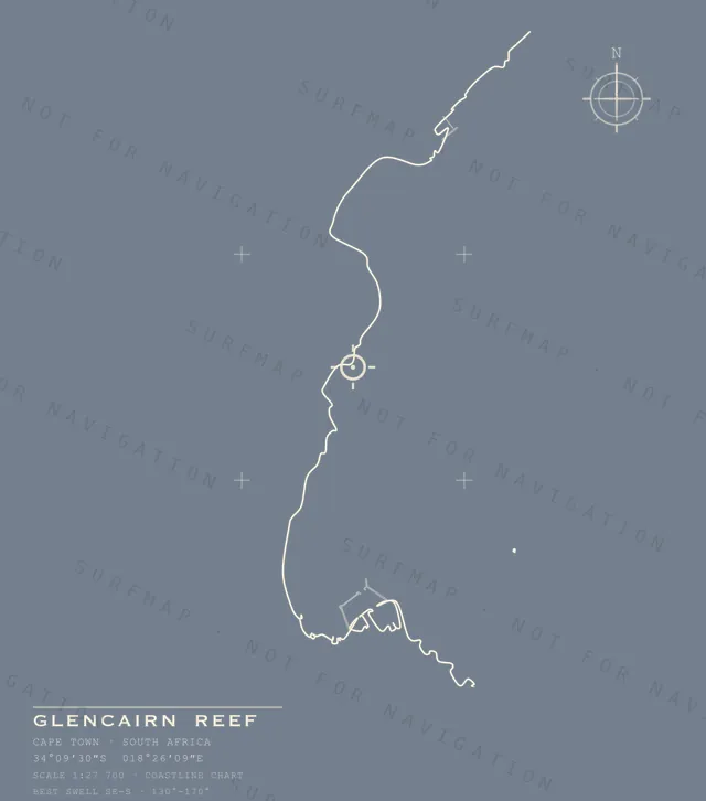 Glencairn Reef chart, the full artwork printed on the back