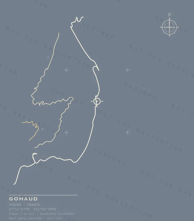 Gohaud chart, the full artwork printed on the back