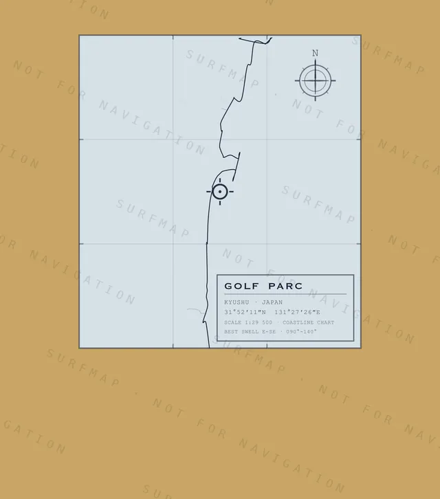 Golf Parc chart, the full artwork printed on the back